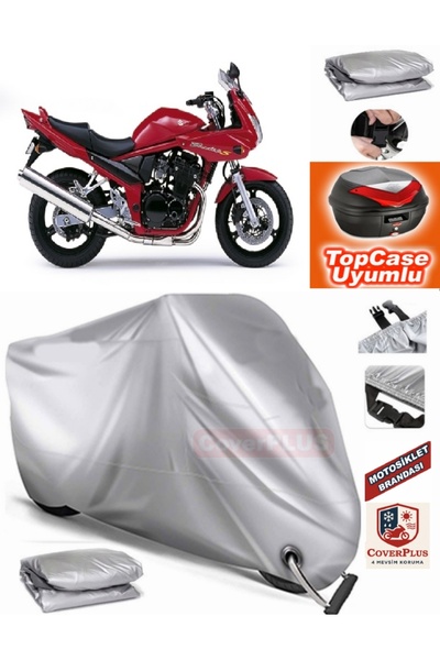 MotoEN قفل رمادي متوافق مع سوزوكي GSF 600 Bandit S قماش القنب Topcase الخلفي ...