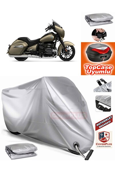 MotoEN Gray Lock Compatible Bmw R 18 Tarpaulin Topcase Rear Bag Compatible Mo...