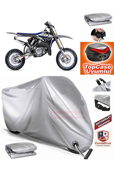 MotoEN Gray Lock Compatible Yamaha Yz 65 Tarpaulin Topcase Rear Bag Compatibl...