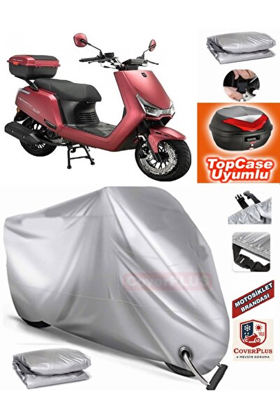 MotoEN قفل رمادي متوافق مع Falcon Breeze 125 قماش القنب Topcase الخلفي حقيبة ...