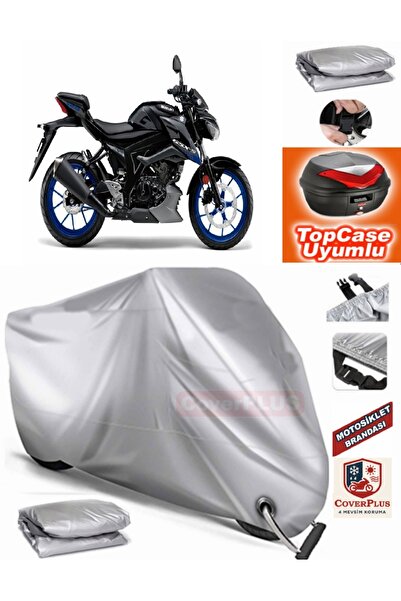 MotoEN قفل رمادي متوافق مع سوزوكي GSX-S 125 قماش القنب Topcase الخلفي حقيبة م...