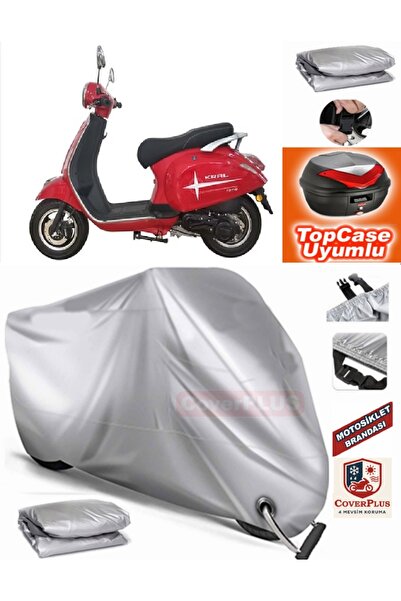 MotoEN Gray Lock Compatible King Motor Rana Tarpaulin Topcase Back Bag Compat...