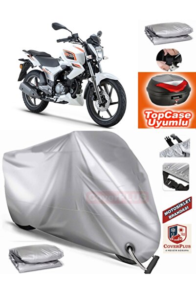 MotoEN Gray Lock Compatible Rks Titanic 150-R Tarpaulin Topcase Rear Bag Comp...