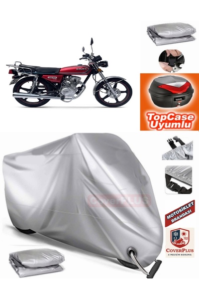 MotoEN قفل رمادي متوافق مع Kuba CG150 قماش القنب Topcase الخلفي حقيبة متوافقة...