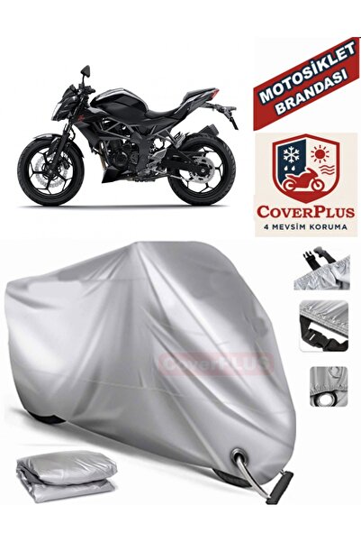 MotoEN Gray Lock Compatible Motor Tarpaulin Kawasaki Z 250Sl Motorcycle Tarpa...