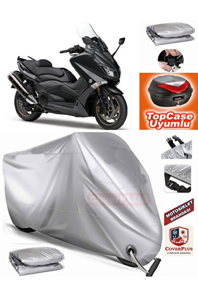 MotoEN Gray Lock Compatible Yamaha Tmax 530 Tarpaulin Topcase Rear Bag Compat...