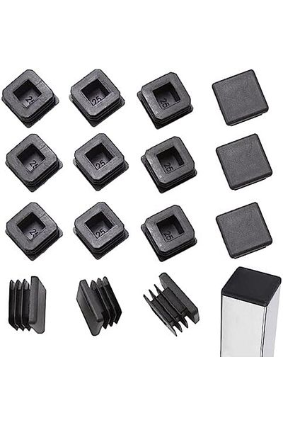 Generic Atack-B 32 PCS Square Plastic End Caps Square Tube Plug Plastic Inner Plugs Chair Insert Plugs Pipe