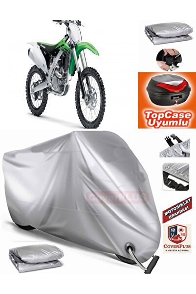 MotoEN قفل رمادي متوافق مع Kawasaki KX 250F قماش القنب Topcase الخلفي حقيبة م...