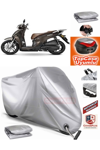 AutoZEL غطاء محرك السيارة المتوافق مع حقيبة Kymco People S 125i الخلفية (الوص...