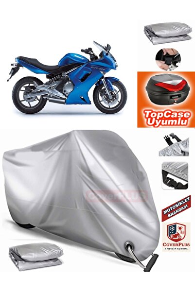 MotoEN Gray Lock Compatible Kawasaki Er-6 F Tarpaulin Topcase Rear Bag Compat...