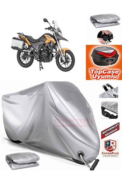 MotoEN قفل رمادي متوافق مع Mondial RX1i Evo Tarpaulin Topcase الخلفي المتوافق...