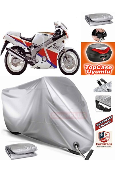 MotoEN Gray Lock Compatible Yamaha Fzr 600 Tarpaulin Topcase Rear Bag Compati...