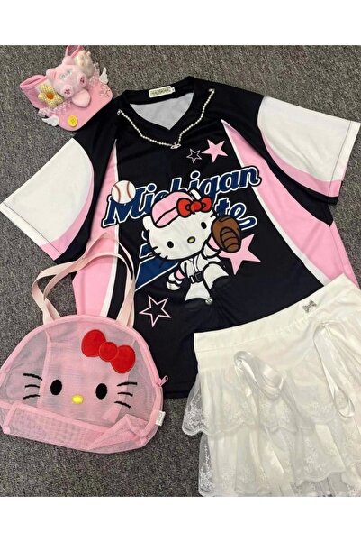 Violon Siyah Hello Kitty Detail Jersey Forma