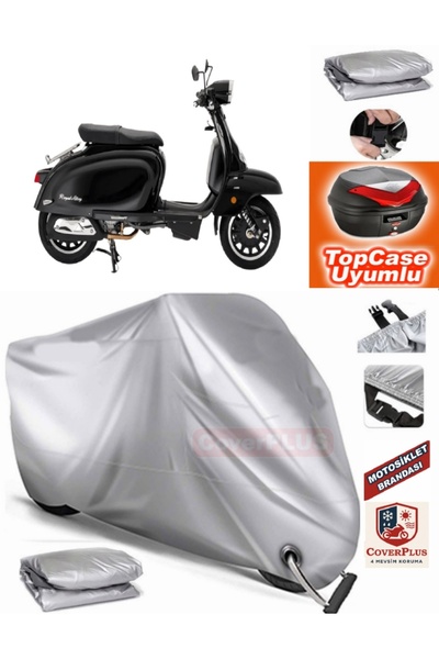 MotoEN قفل رمادي متوافق مع TG 300 S LC ABS قماش القنب Topcase الخلفي حقيبة مت...