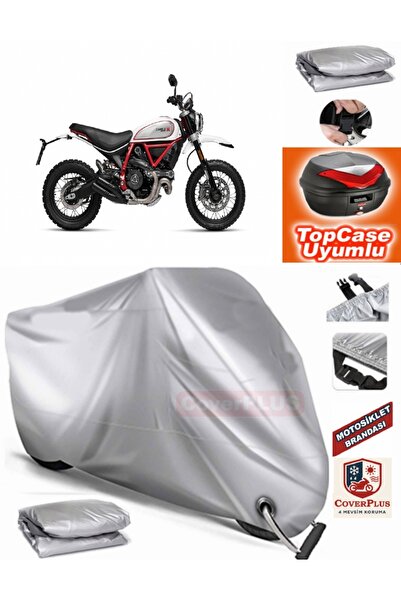 MotoEN Gray Lock Compatible Ducati Scrambler Desert Sled Tarpaulin Topcase Re...
