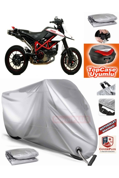 AutoZEL غطاء محرك متوافق مع Ducati Hypermotard 1100 Evo SP (وصلة، قفل متوافق)
