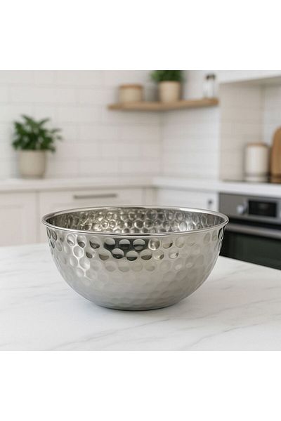 ALMUFARREJ Stainless Steel Mixing Bowl Silver 24cm