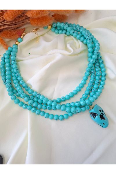 İPAR AKSESUAR Glass Beaded Multi Design Necklace