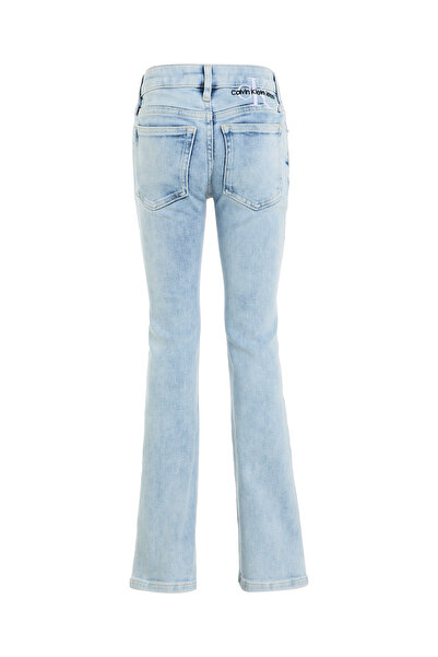 Calvin Klein Girls Light Blue Tencel Flare Wide Leg Jeans