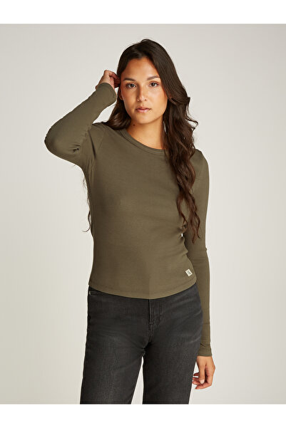 Calvin Klein Women Gray Rib Top
