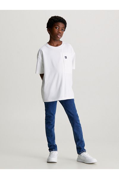 Calvin Klein Boys Denim Dark Slim Fit Jeans