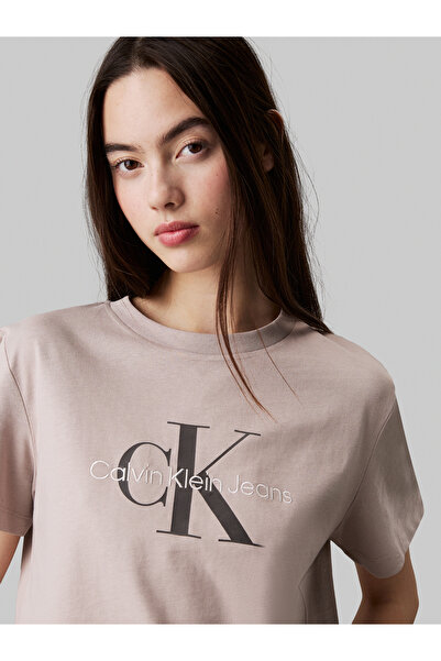 Calvin Klein Calvin Klein Women Beige Short Sleeve T-Shirt