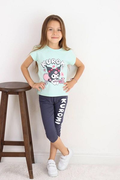 MUMİKİDS Girl's Bottom Top Lycra Single Jersey Fabric Tights Set