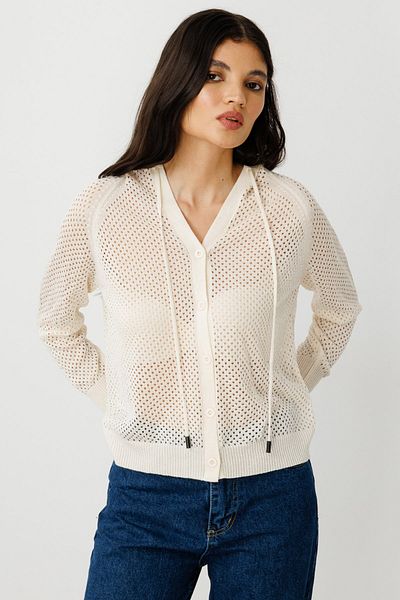 ON Hooded Mesh Cardigan