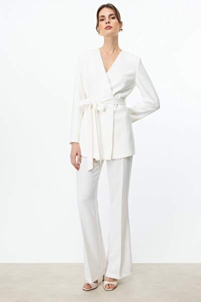 Ekol Belted Double Button Jacket