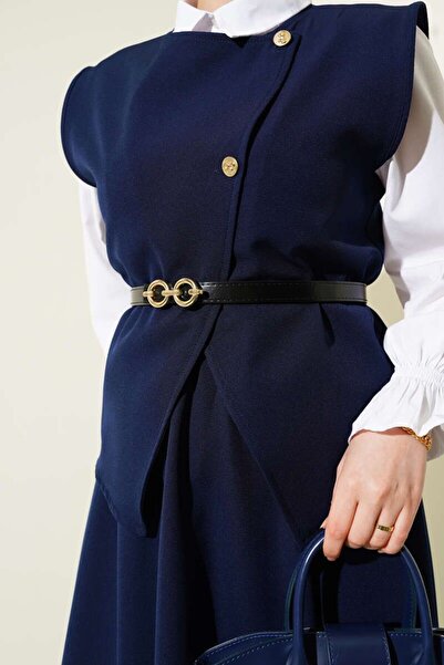 STİLZERAFET Двокомпонентний комплект з спідницею та перехресними ґудзиками