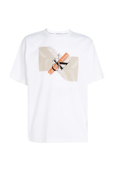 Calvin Klein Men White Short Sleeve T-Shirt