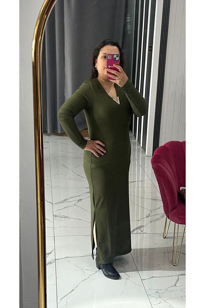 Lotus Slit Long Dress