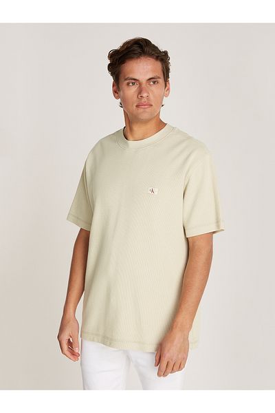Calvin Klein Men Beige Short Sleeve T-Shirt