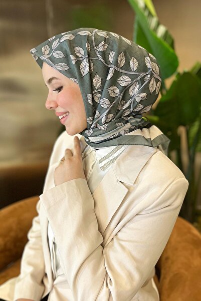 Sultan Eşarp Eșarfă din bumbac Sultan Fresh - Model frunze - SFE006-09 - Salv...