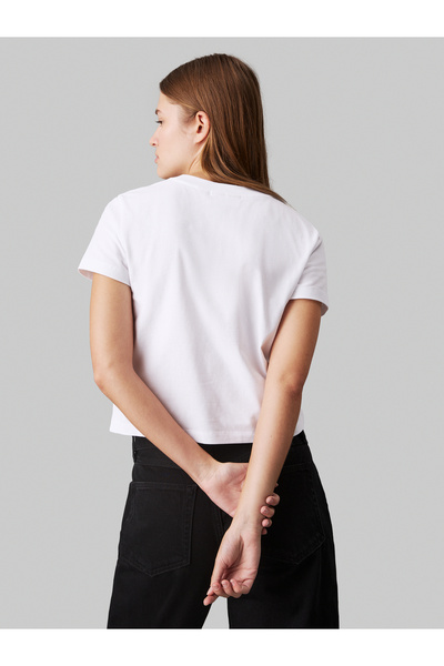 Calvin Klein Women White Short Sleeve T-Shirt