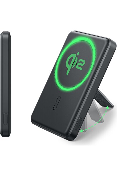 ESR 5000 Mah Taşınabilir Şarj Cihazı Halolock Qi2 Kickstand Magsafe Standlı P...