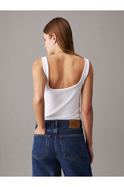 Calvin Klein Calvin Klein Women White Rib Tank Top