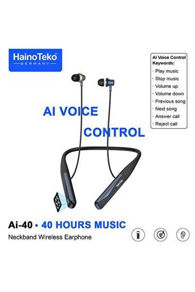 haino teko germany سماعة رأس لاسلكية مزودة بتقنية البلوتوث مع خاصية التحكم ال...