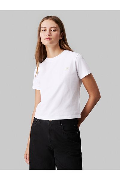 Calvin Klein Women White Short Sleeve T-Shirt