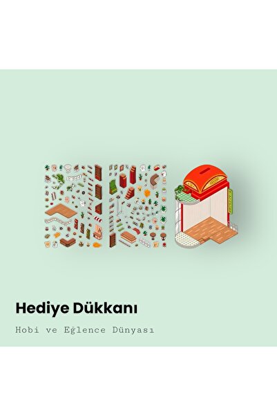 Avocado Craft Studio Hediye Dükkanı 3D Puzzle Sticker Tasarım Seti/DIY