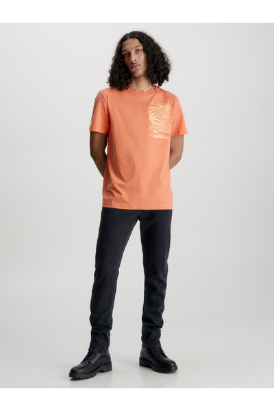 Calvin Klein Men Yellow Short Sleeve T-Shirt