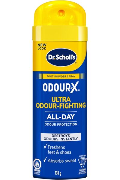 Dr. Scholl's بودرة رذاذ مزيلة للروائح طوال اليوم، 133 جم