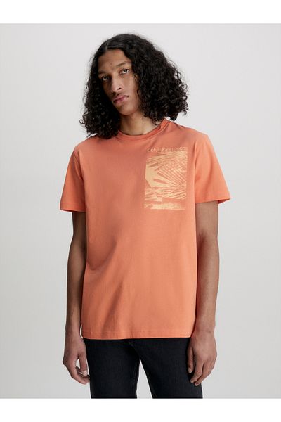 Calvin Klein Men Yellow Short Sleeve T-Shirt