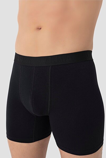 Arma Yıldız Men's Gray - Black Large Size Boxer Cotton Lycra 10 Pack