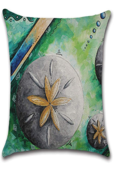 RISHAHOME غطاء وسادة مطبوع ٤٥×٤٥ سم - متعدد الألوان، ٩١٠٩٦، S٠٠٣٣، غطاء وسادة...