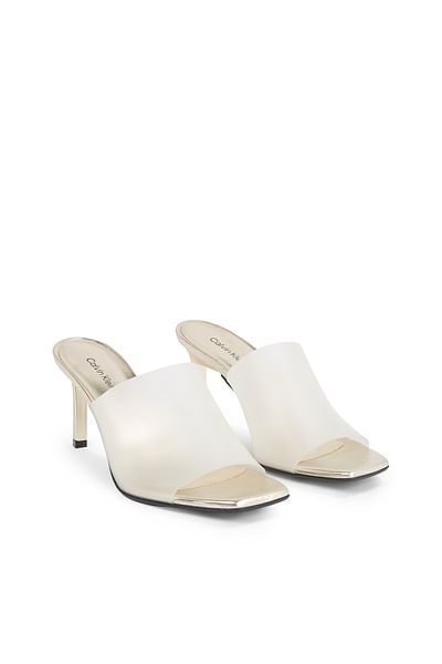 Calvin Klein Women Gold Geo Stil Mule Sandals