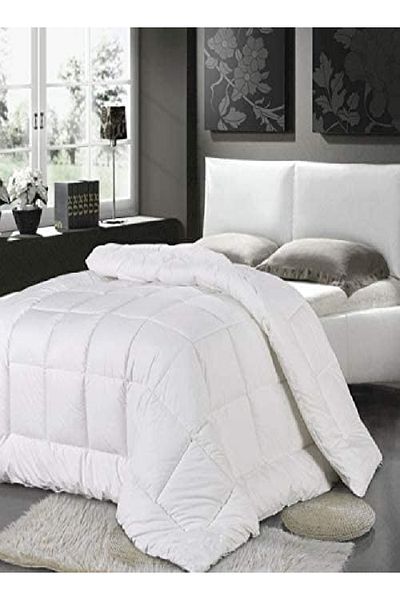RISHAHOME Single Size Duvet 160x210 cm – Soft White Microfibre Comforter for All-Season Use