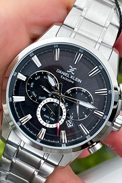 Daniel Klein Çelik Kordon Gümüş Renk Erkek Kol Saati 3atm Su Geçirmez Bilekli...
