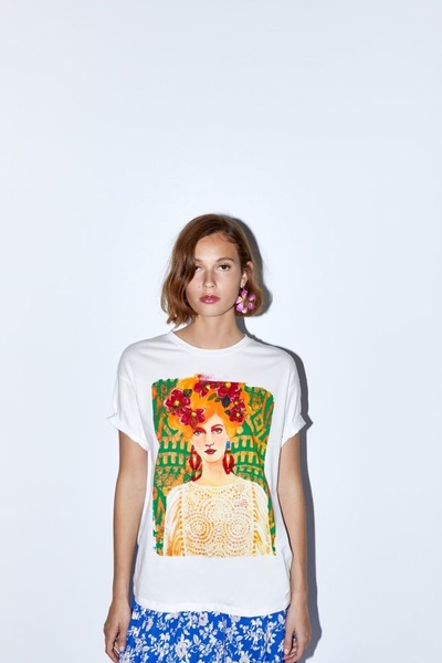 Bengi Clothing Футболка з принтом оверсайз з коротким рукавом