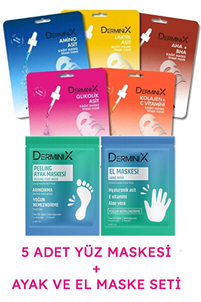 Derminix 7li Kağıt Maske Serisi